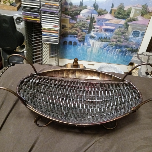 🎋💐WICKER&IRON DECOR CENTER PIECE🎍 - Picture 3 of 11